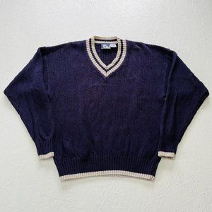 Vintage Today's News Men's Textured Pullover Ramie Cotton Sweater Size XL